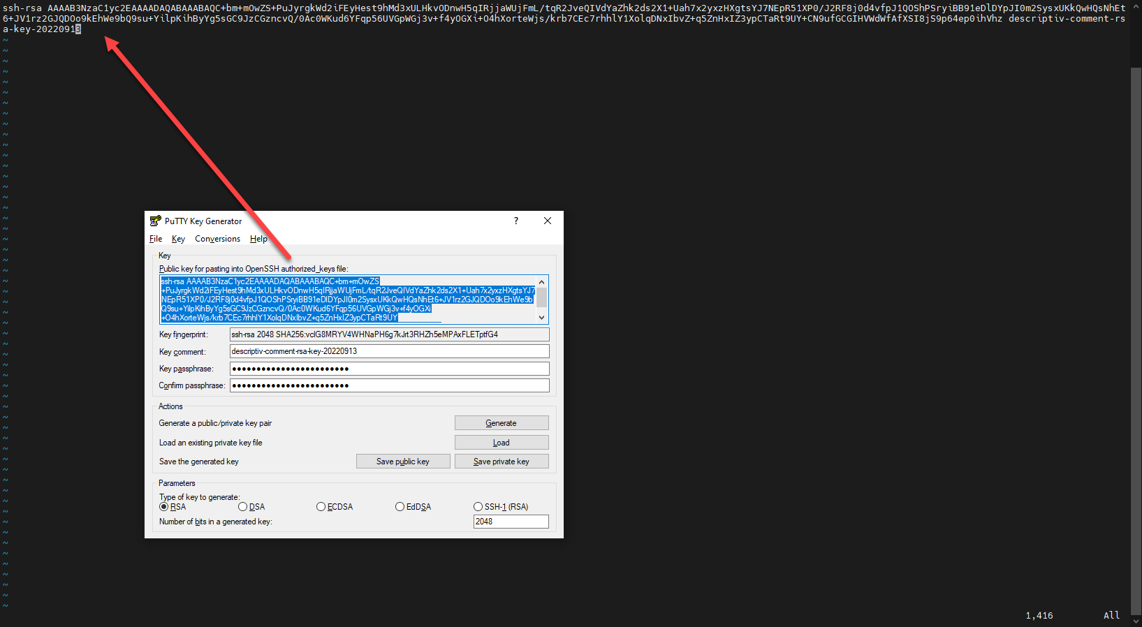 Generate SSH Keys on Windows to connect to Linux Lost Cove